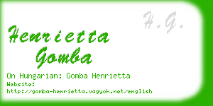henrietta gomba business card